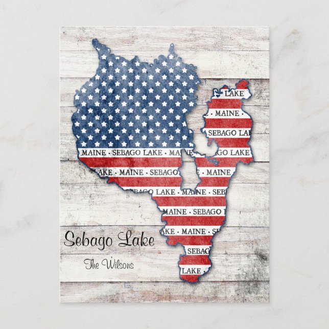 Carte postale du lac Sebago (Devant)