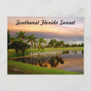 Carte postale du lac Sunset Palm en Floride