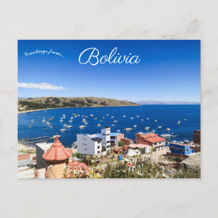 Carte postale du lac Titicaca Copacabana Bolivie