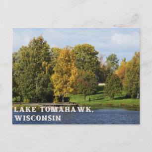 Carte postale du lac Tomahawk Wisconsin