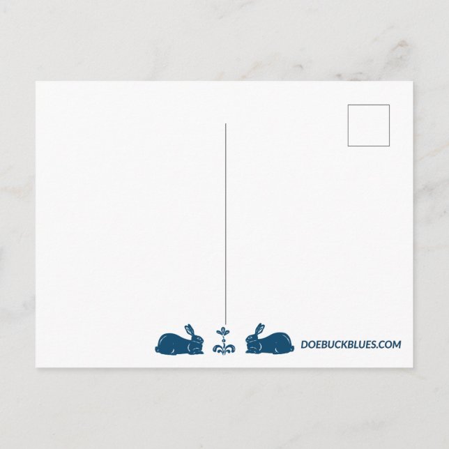 Carte postale du lapin blanc (Dos)