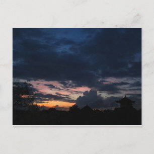 Carte postale du lever de soleil à Bali