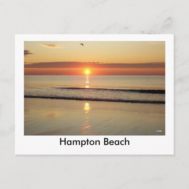 Carte postale du lever de soleil de Hampton Beach (Devant)