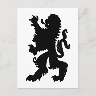 Carte postale du lion puissant