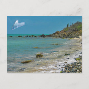 Carte postale du littoral d'Aruba