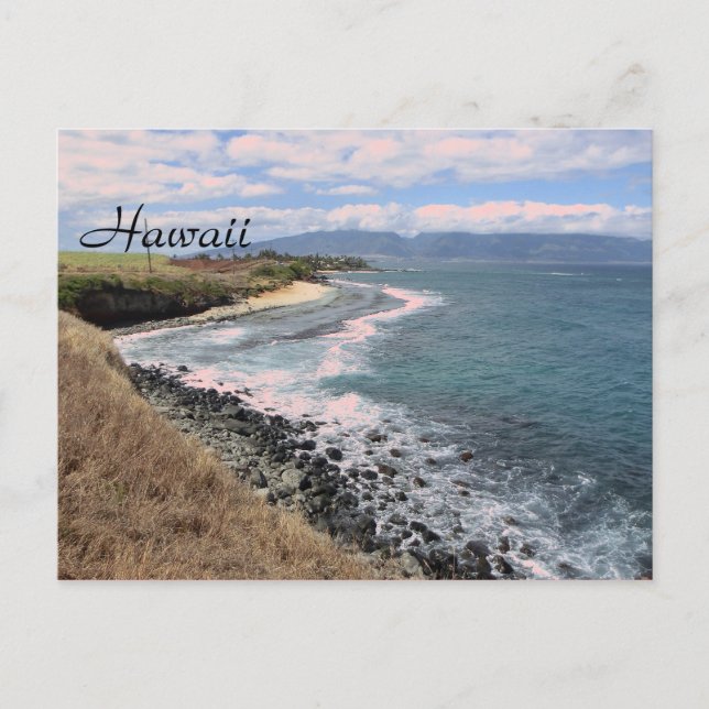 Carte postale du littoral d'Hawaii (Devant)