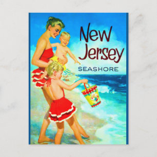 Carte postale du littoral du New Jersey