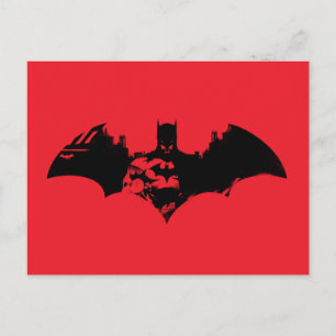 Carte postale du logo Batman et Gotham Silhouette 