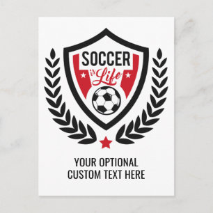 Carte postale du logo de football de couleur et te