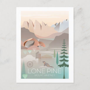 Carte postale du Lone Pine Mont Whitney