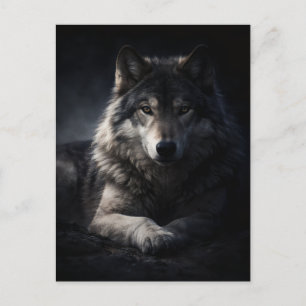 Carte postale du loup solitaire – Carte postale su