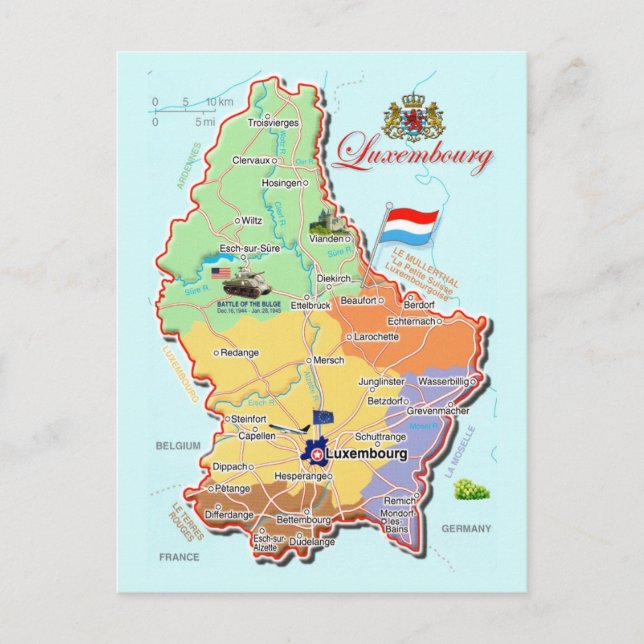 Carte postale du Luxembourg Allemagne (Devant)