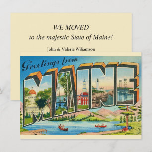 Carte postale du Maine Annonce de déménagement