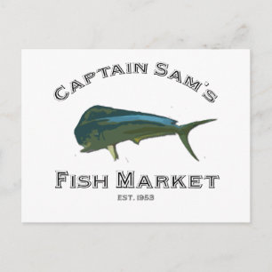Carte postale du marché aux poissons du capitaine 