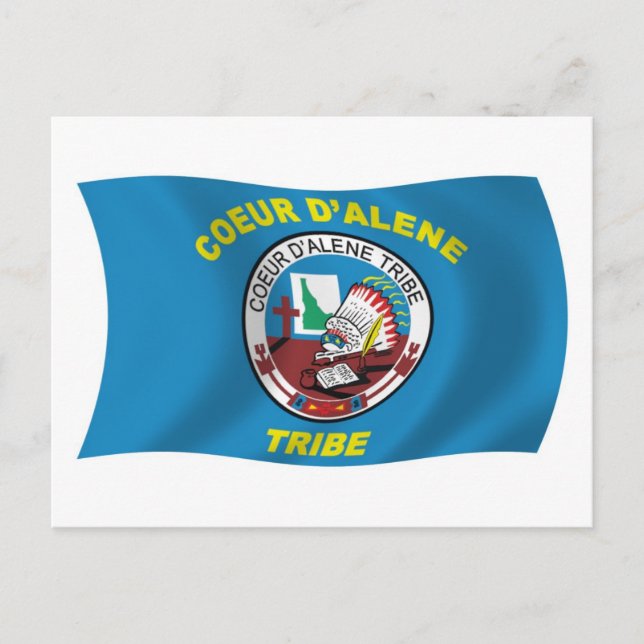 Carte postale du mât du drapeau de Coeur d'Alene (Devant)