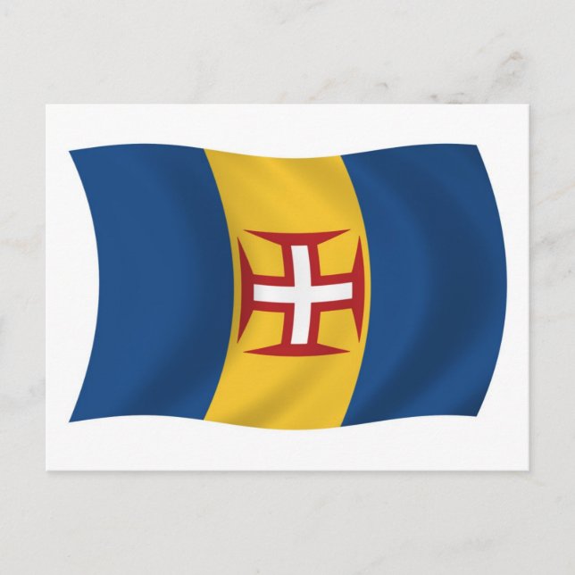 Carte postale du mât du drapeau de Madère (Devant)