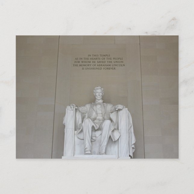 Carte postale du Mémorial Lincoln Washington DC Vo (Devant)