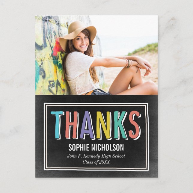 Carte postale du Merci de diplôme Big News (Devant)