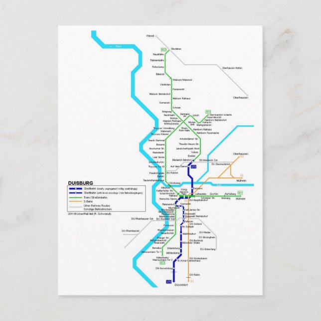 Carte postale du métro de Duisburg (Devant)