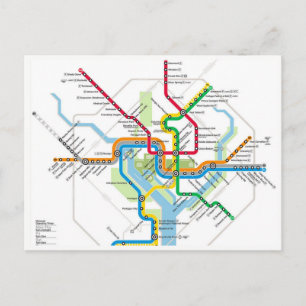 Carte postale du métro de Washington D.C.