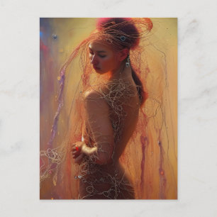 Carte postale du modèle de vêtements de spaghetti