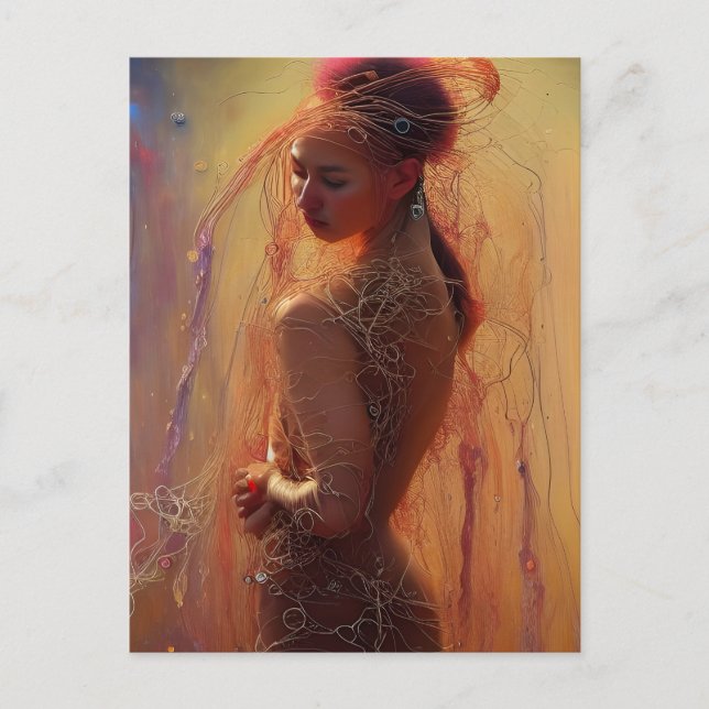 Carte postale du modèle de vêtements de spaghetti (Devant)