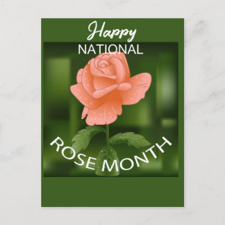 Carte postale du mois national de la rose