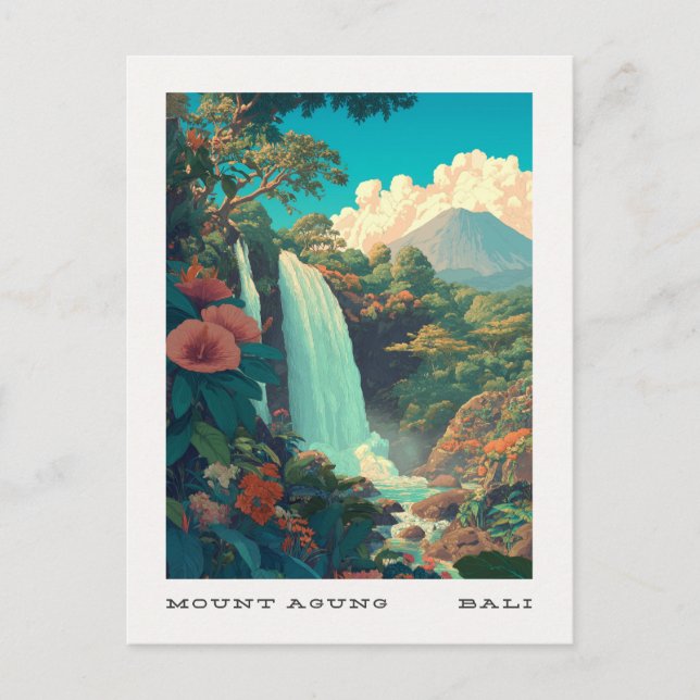 Carte postale du Mont Agung Bali Travel (Devant)