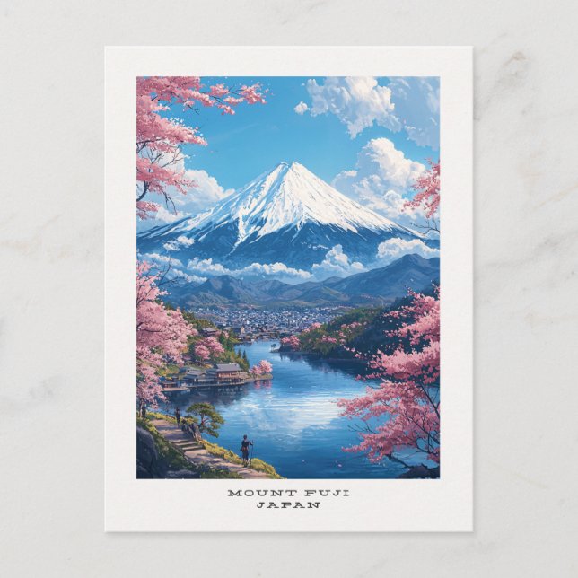 Carte postale du Mont Fuji Japon (Devant)