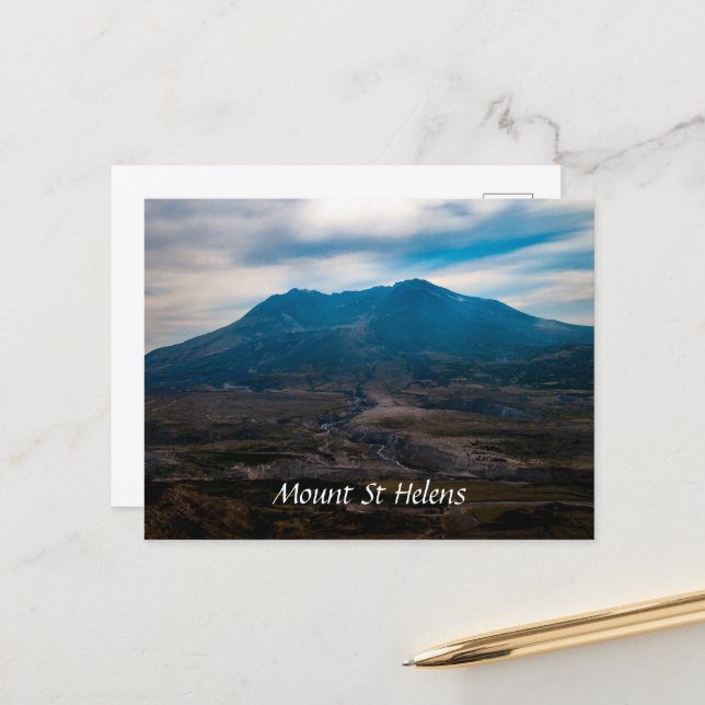 Carte postale du mont St Helens (Devant/Arrière en situation)