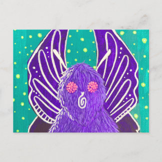 Carte postale du Mothman violet