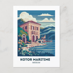 Carte postale du Musée maritime de Kotor Voyage 