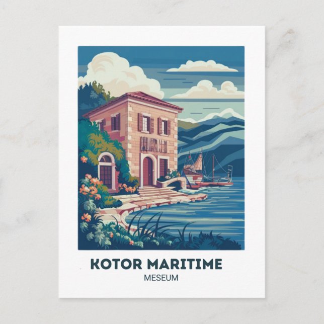 Carte postale du Musée maritime de Kotor Voyage  (Devant)