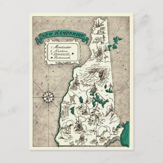 Carte postale du New Hampshire (Devant)