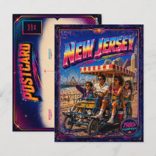 Carte postale du New Jersey des années 80 Rétro