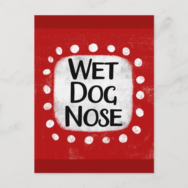 Carte postale du nez de chien humide (Devant)