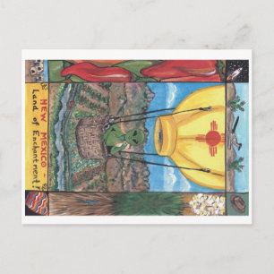 Carte postale du Nouveau-Mexique "Terre d'Enchante