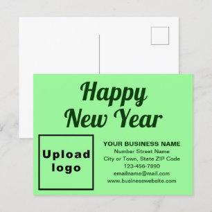 Carte postale du Nouvel An vert clair
