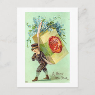 Carte postale du Nouvel An vintage