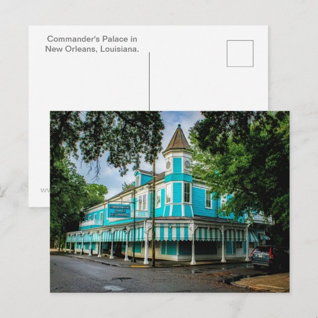 Carte postale du palais du Commandant (Devant / Derrière)