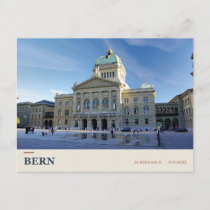 Carte postale du Palais fédéral de Berne dans la v