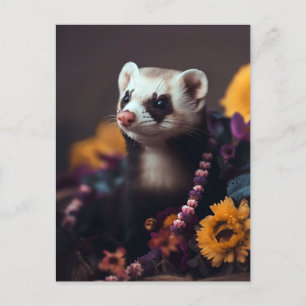Carte postale du panier Ferret