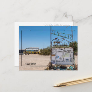 Carte postale du panneau de bienvenue de Slab City