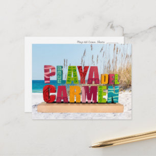 Carte postale du panneau de Playa del Carmen