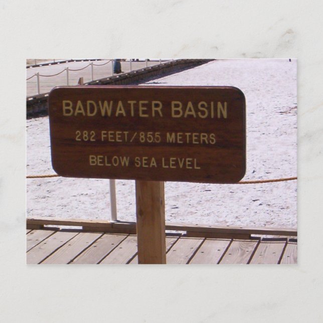 Carte postale du panneau du bassin (Devant)