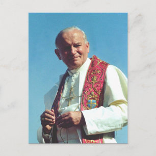 Carte postale du pape polonais Jean-Paul II