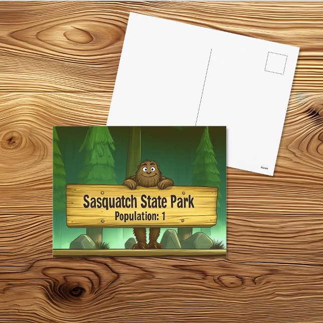 Carte postale du parc d'État Sasquatch – Bigfoot d (Créateur téléchargé)