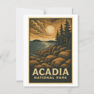 Carte postale du parc national Acadia - Maine Pitt
