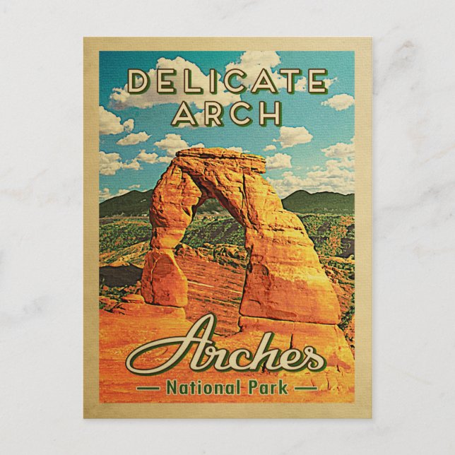 Carte postale du parc national Arches Retro Delica (Devant)