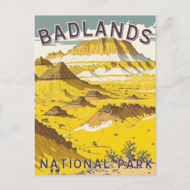 Carte postale du parc national Badlands (Devant)